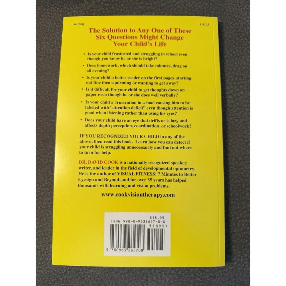 When Your Child Struggles :‎ The Myths of 20/20 by David L. Cook (Trade...